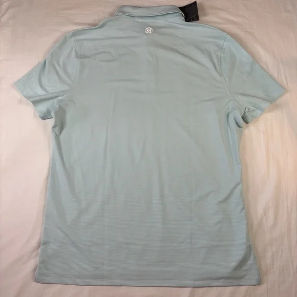 G/FORE Fjord Feeder Stripe Tech Jersey Golf Polo SGLS Seaglass Men’s Size XL - Picture 4 of 6